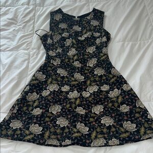 Zara Black and Cream A-Line Mini Dress for Weddings